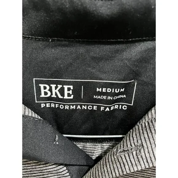 BKE Shirt Mens Size Medium Black Polo Short Sleeve Performance Golf Athleisure - Picture 2 of 7